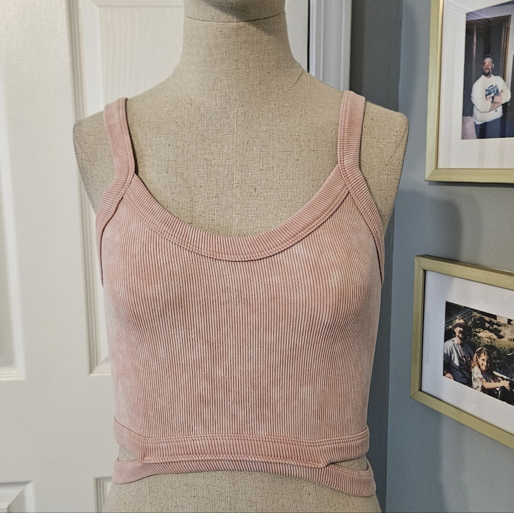 Blush Ribbed Crop Top